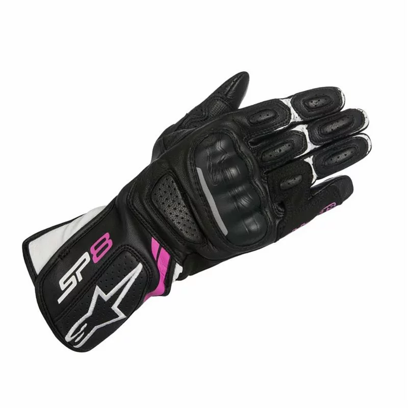 Alpinestars Stella SP-8 v2 Motorsport Gloves (Black/White/Fuchsia) 3 Alpinestars Stella SP-8 v2 Motorsport Gloves (Black/White/Fuchsia)