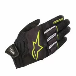 Alpinestars Atom Motorcycle Gloves (Black/Fluo Yellow)