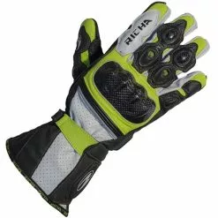 Richa Ravine Motorcycle Gloves (Black/Yellow)