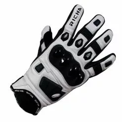 Richa Rock Motorcycle Gloves (Black/White)