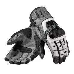 Revit Cayenne Pro Leather Motorcycle Gloves (Silver|Black)