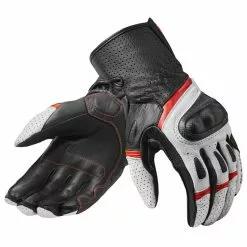 Revit Motorcycle Gloves Chevron 3 (White/Red)