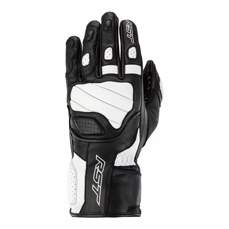 RST Turbine CE Leather Gloves 2669 (Black/White) 4 RST Turbine CE Leather Gloves 2669 (Black/White) - Image 2