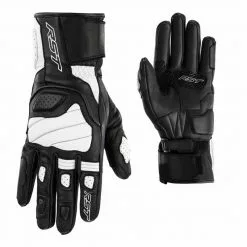 RST Turbine CE Leather Gloves 2669 (Black/White)