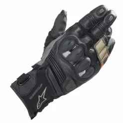 Alpinestars Belize V2 Drystar Motorcycle Gloves (Black/Sand/Red Fluo)