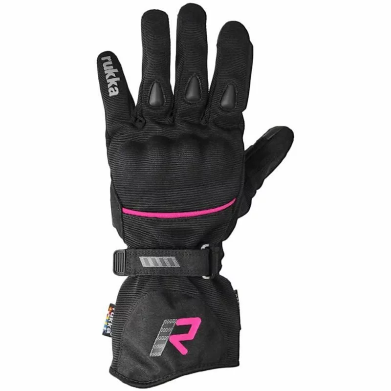 Rukka Suki 2.0 Gore-Tex Ladies Motorcycle Gloves (Black/Pink) 3 Rukka Suki 2.0 Gore-Tex Ladies Motorcycle Gloves (Black/Pink)