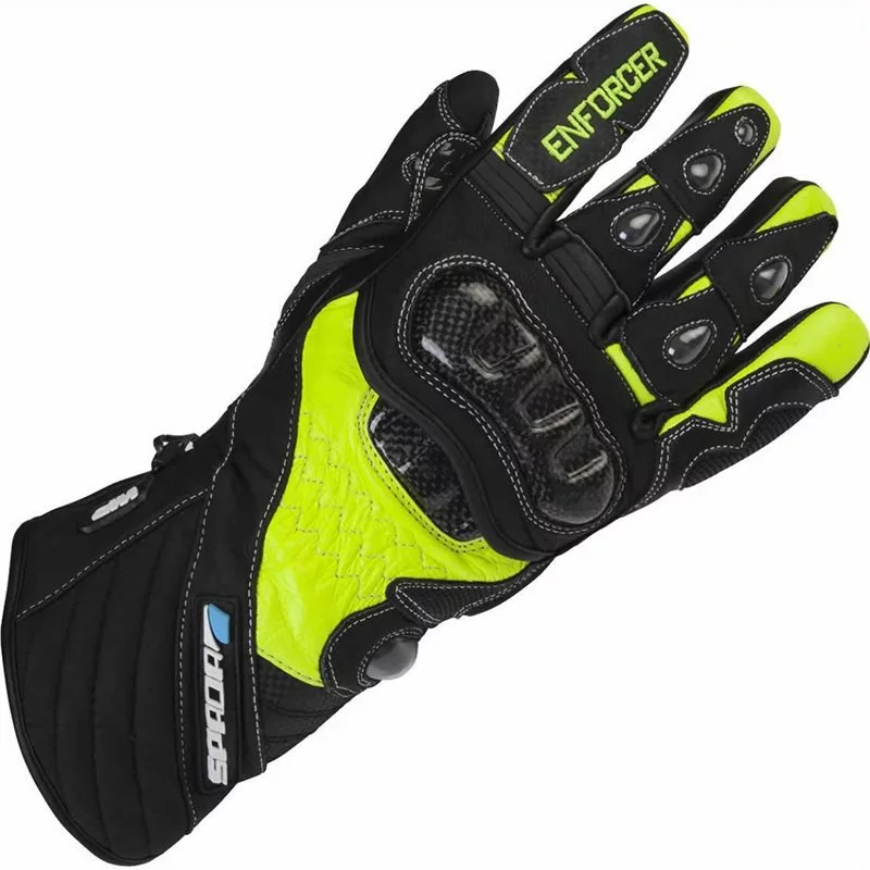 Spada Leather Gloves Enforcer WP (Black/Fluo Yellow) 2 Spada Leather Gloves Enforcer WP (Black/Fluo Yellow)